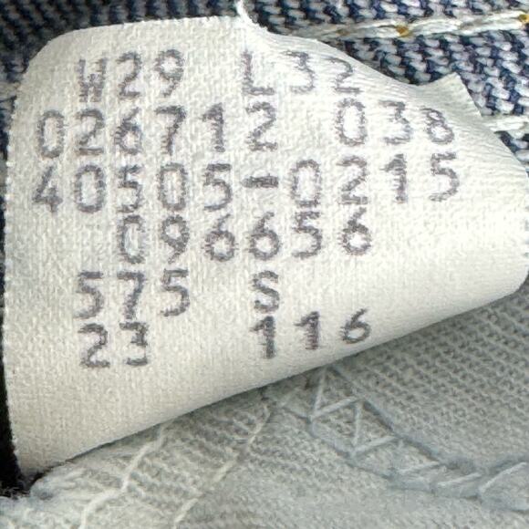 28.5” Waist Vintage Levi’s Jeans 40505 2015 Dark Wash Orange Tab Straight Leg - Picture 8 of 9